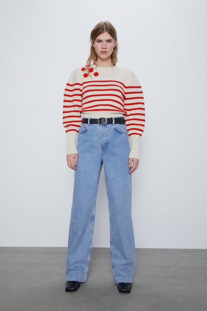 Zara Knit Sweater With Stripes