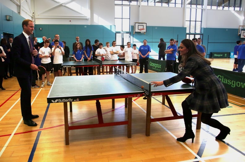 When She Played Table Tennis, in Heels, While 6 Months Pregnant With Prince George