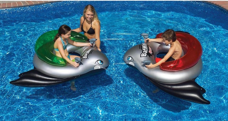 Swimline BatWing Fighter Squirt Water Blasters Ride On Inflatable Tube Set