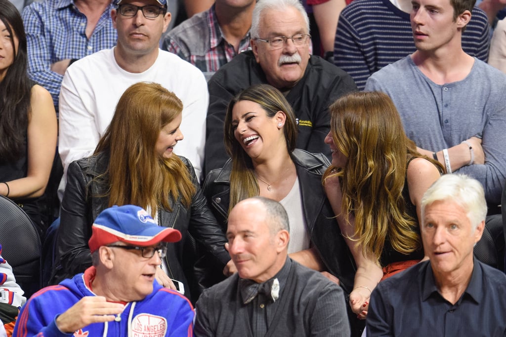 Lea Michele at Clippers Game February 2016