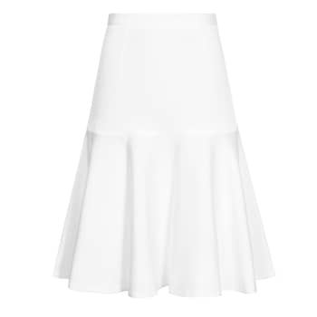 White Trumpet Skirt Outfit Idea | POPSUGAR Fashion