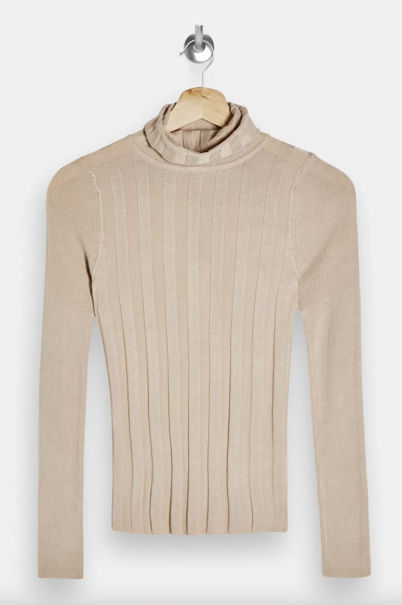 Topshop zebra mix turtleneck sweater cheap