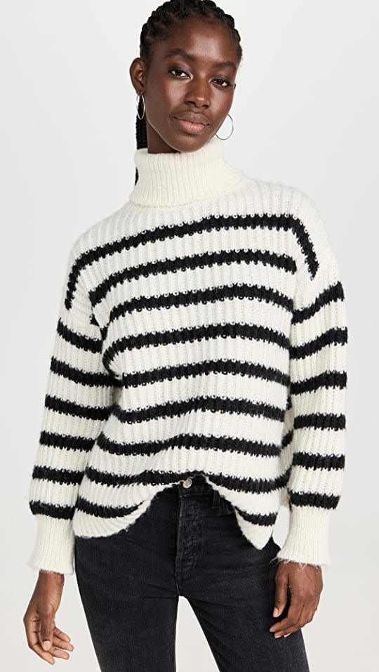 A Striped Turtleneck: Line & Dot Ariel Sweater