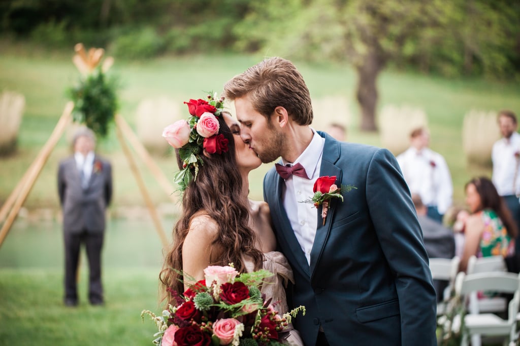 Woodsy Pink Bohemian Wedding