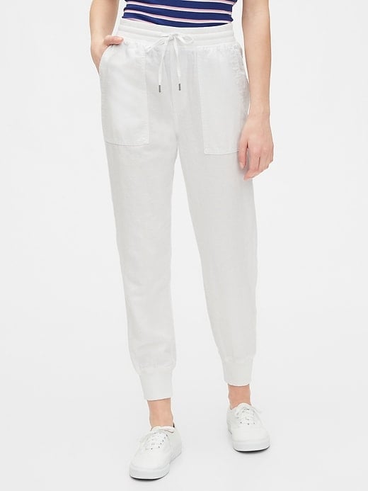 Utility Joggers in Linen-Cotton