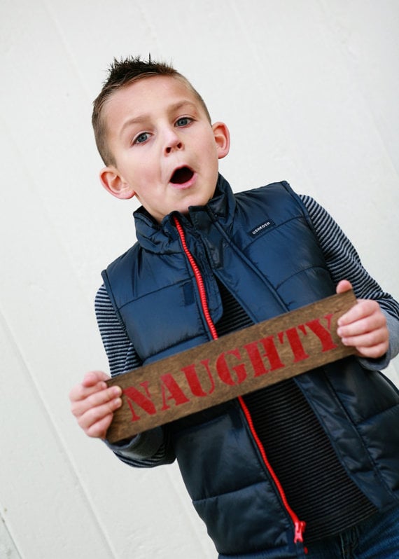 Christmas Naughty Sign