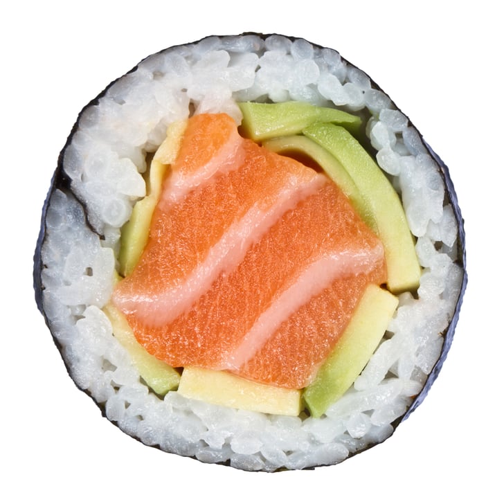 Salmon and Avocado Sushi Roll Calories in Sushi POPSUGAR Fitness