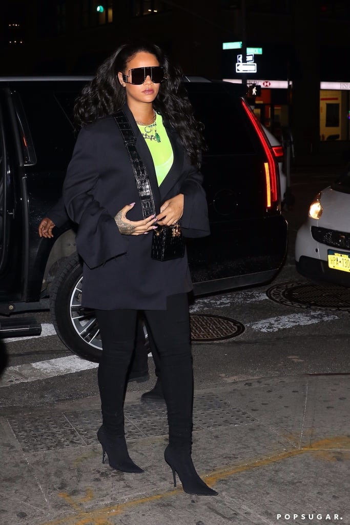Rihanna's Black Boot Pants