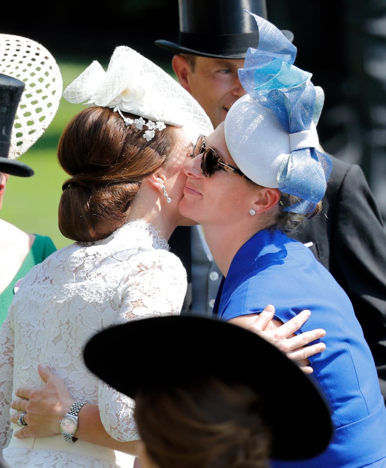 Kate Middleton and Zara Tindall at Royal Ascot in 2017