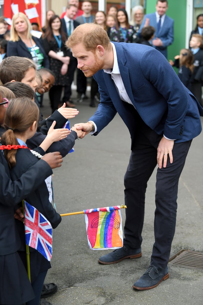 Prince Harry at St. Vincent's Catholic Primary School 2019