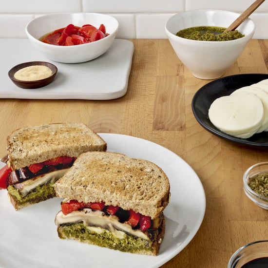 Grilled-Portobello-Mushroom and Pesto Sandwich Recipe