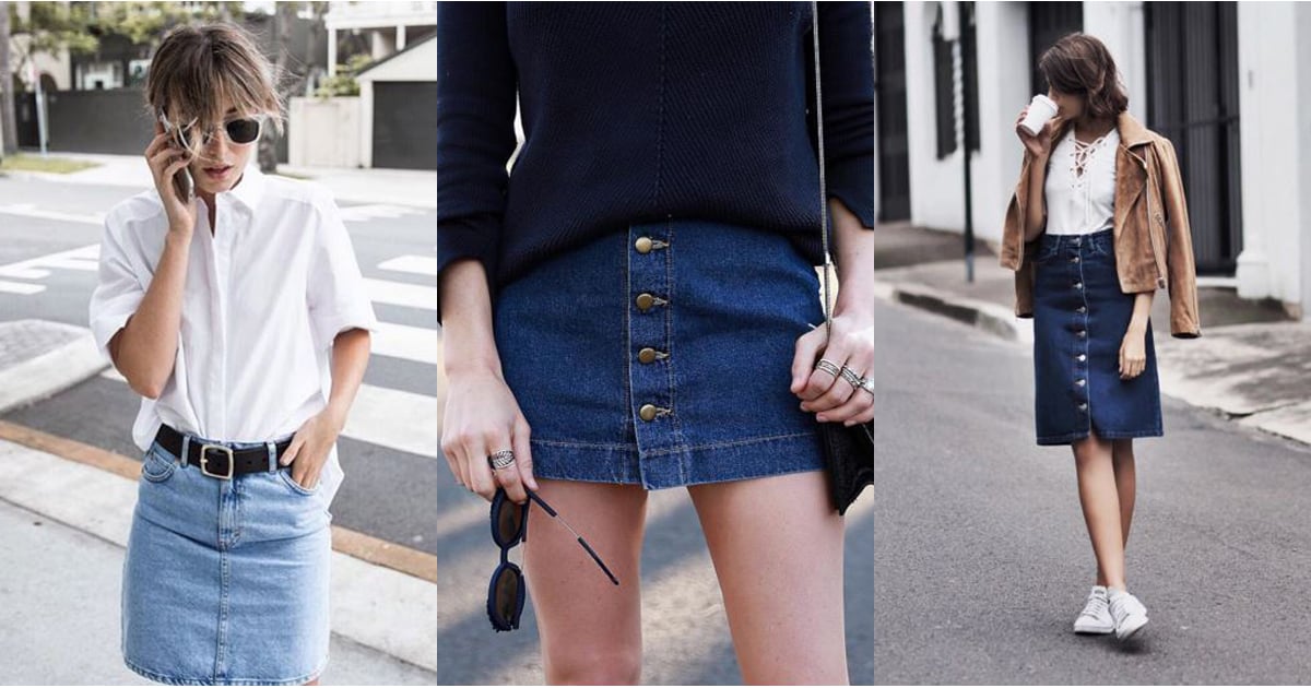 Different Ways to Style a Denim Skirt POPSUGAR Fashion Australia