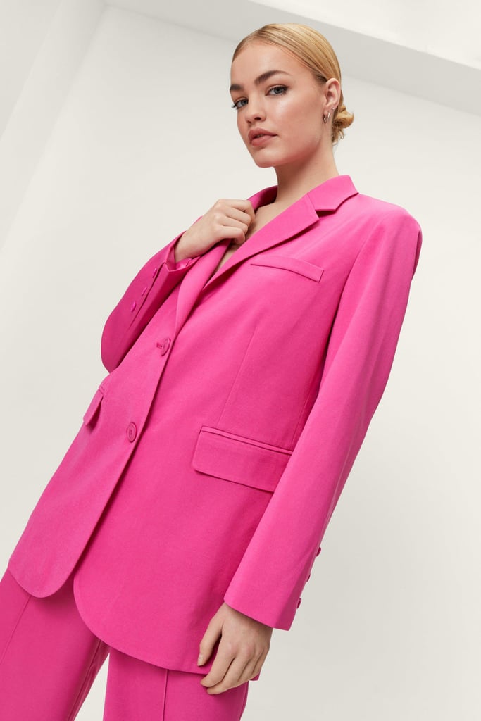Nasty Gal Satin Tailored Blazer