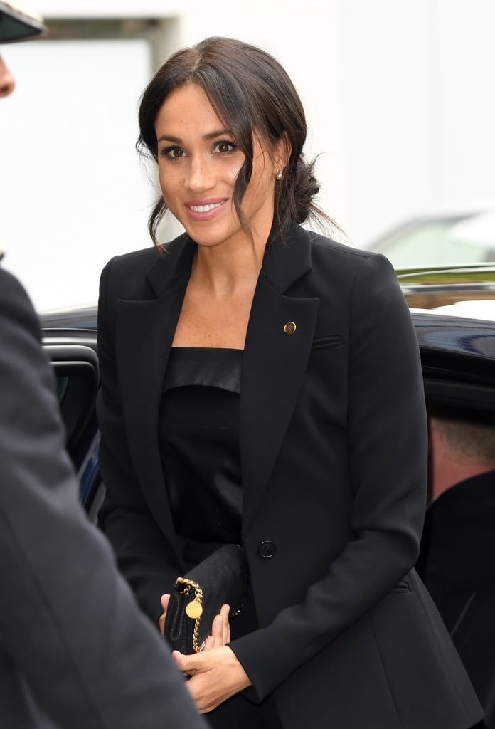 Meghan Markle in a Black Suit at WellChild Awards Sept. 2018