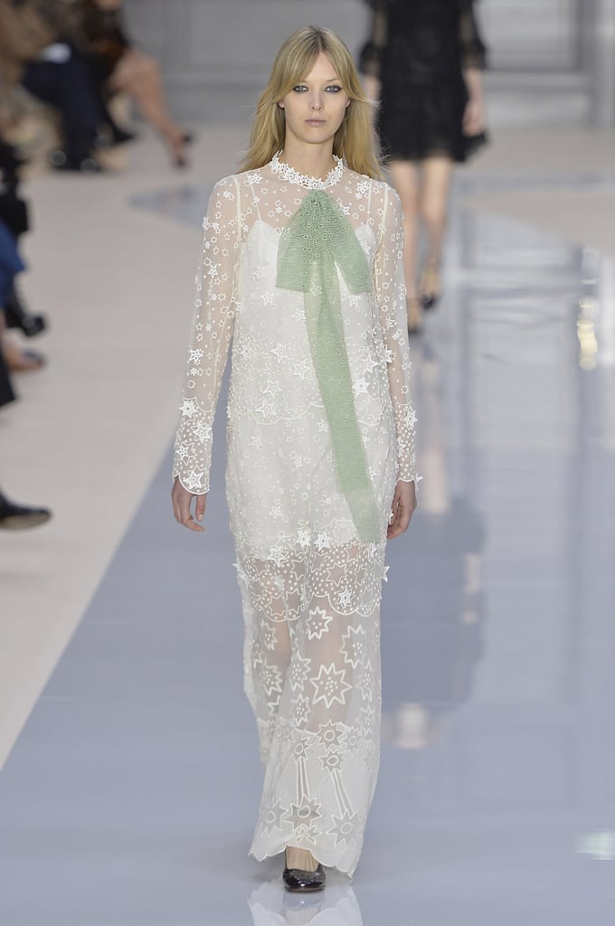 We could picture her in this '70s-inspired gown, that is, when she's channeling her boho side.