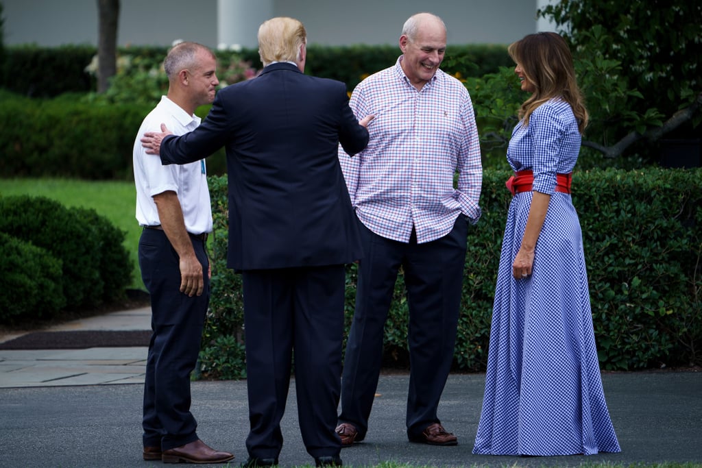 Melania Trump Gingham Ralph Lauren Dress Fourth of July 2018