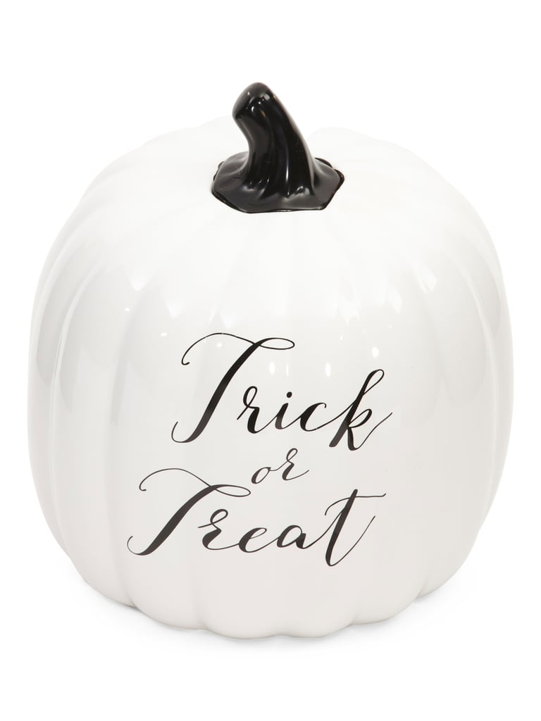 Ceramic Trick or Treat Pumpkin  Halloween