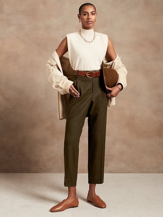 Banana Republic Tapered Italian Wool-Blend Pant