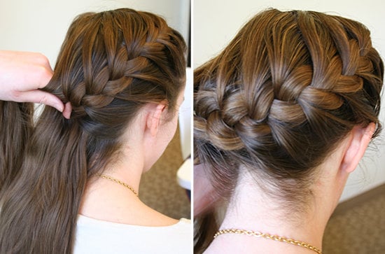 Steps 2 and 3: Add More Hair Into the French Braid, Then Braid Horizontally