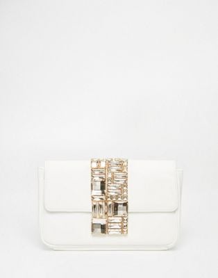 Asos Bridal Flap Over Embellished Clutch Bag