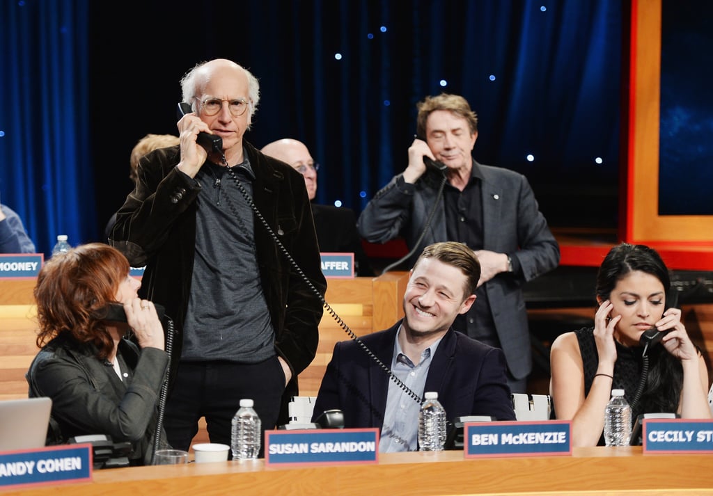 Susan Sarandon, Larry David, Ben McKenzie, Martin Short, and Cecily Strong took the phones during the Night of Too Many Start Live Telethon in NYC on Sunday.