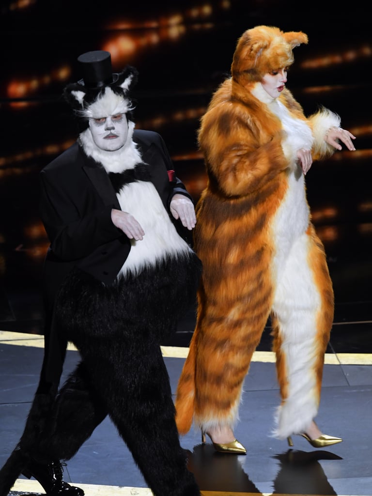 James Corden And Rebel Wilson Dressed As Cats At Oscars 2020 Popsugar Entertainment