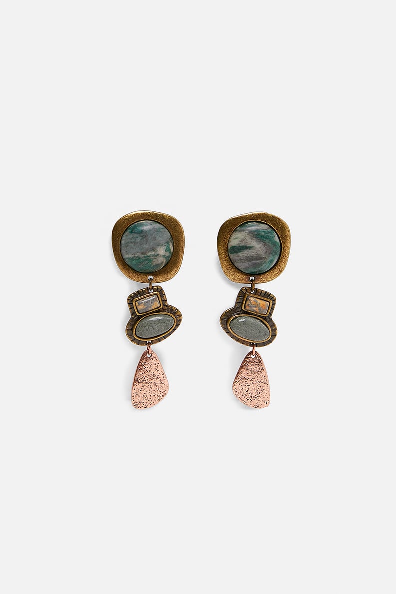 Zara Studio Contrasting Bead Earrings