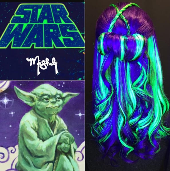 Glow-in-the-Dark Rainbow Hair Glow-in-the-Dark Rainbow Hair