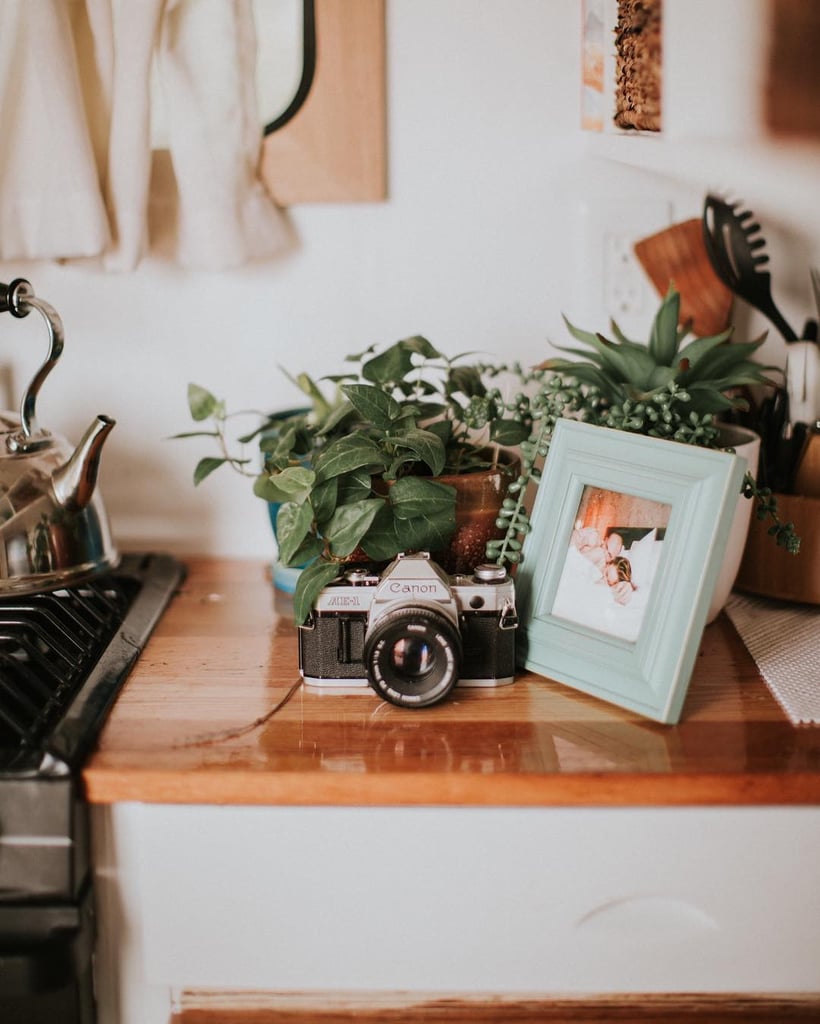 Plants and Personal Pictures Make the Space as Homey as Can Be