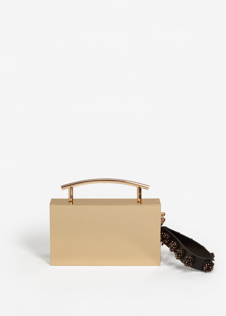 Mango Metallic Handle Clutch