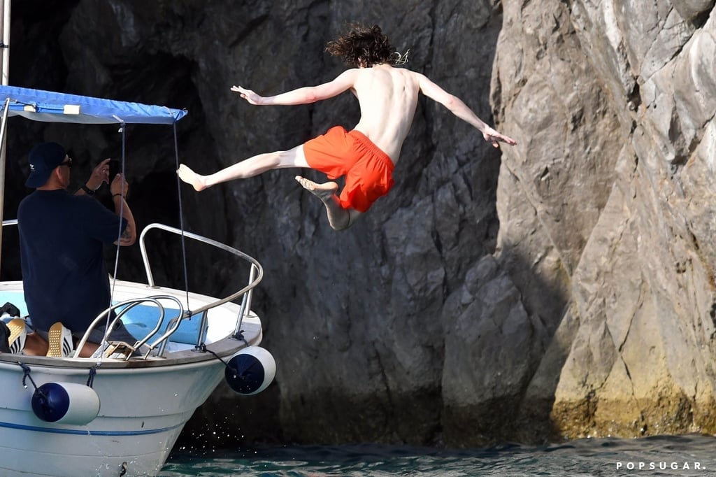 Timothée Chalamet Lily-Rose Depp Kissing on a Boat in Italy