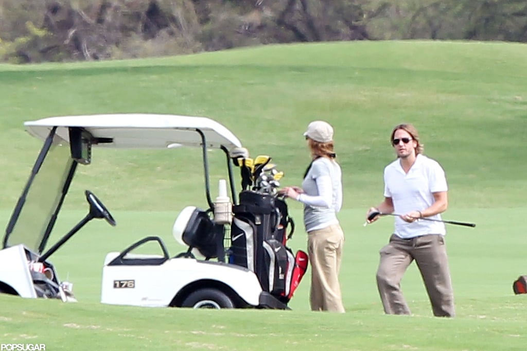 Keith Urban and Nicole Kidman played a couple's round in Hawaii in May 2010.