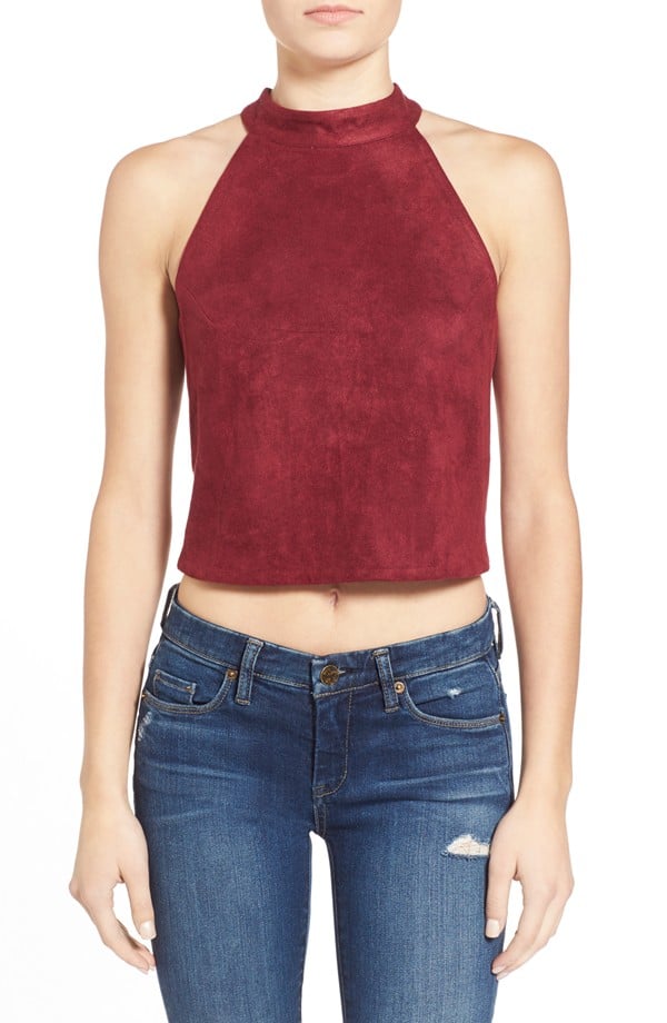 J.O.A Faux Suede Top ($54)