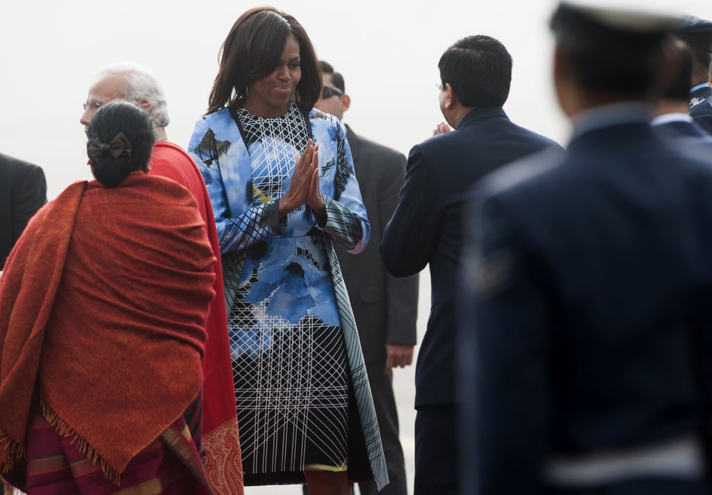 She Wore a Bibhu Mohapatra Floral Set to Meet the Prime Minister