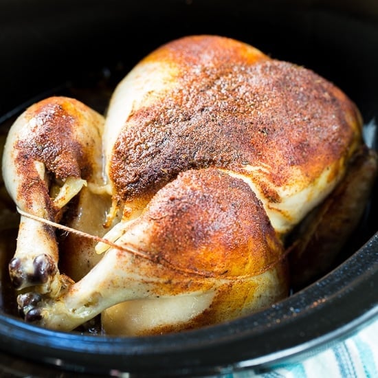 Slow-Cooker Spiced Whole Chicken