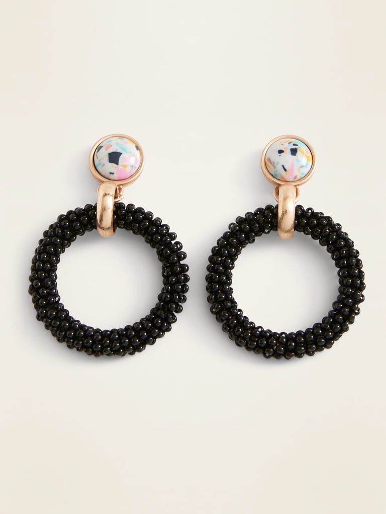 Old Navy Seed-Bead Hoop Earrings