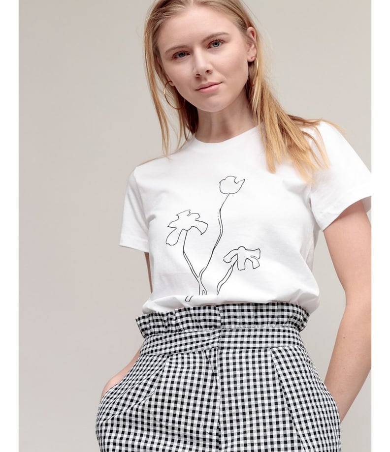 Article& Flowers Graphic T-Shirt