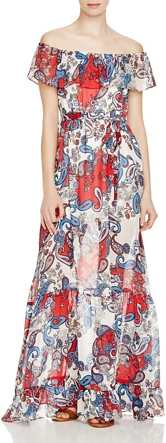 N Nicholas Paisley Print Ruffle Maxi Dress ($565)