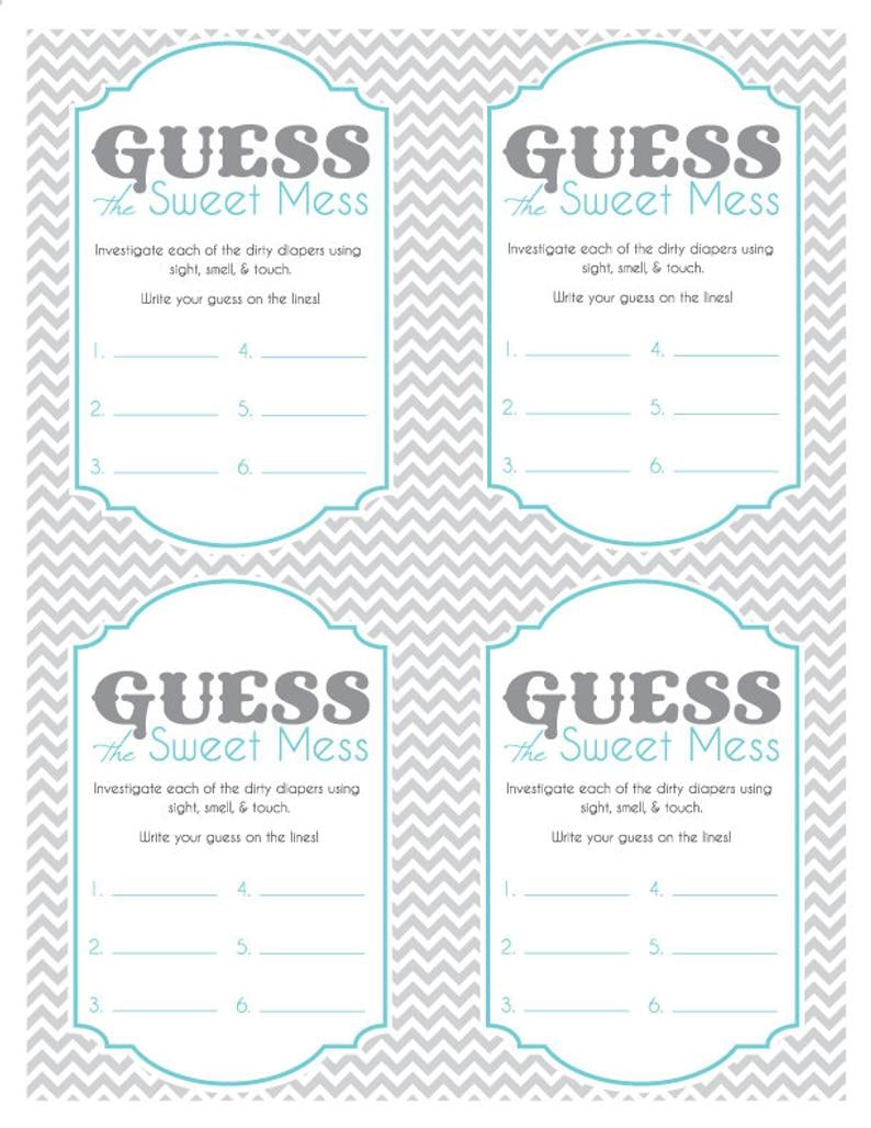 Guess The Sweet Mess Printable Candy Bar Game 50 Easy To Print Baby Shower Games Because Being Pregnant Is Already Hard Enough Popsugar Family Photo 16