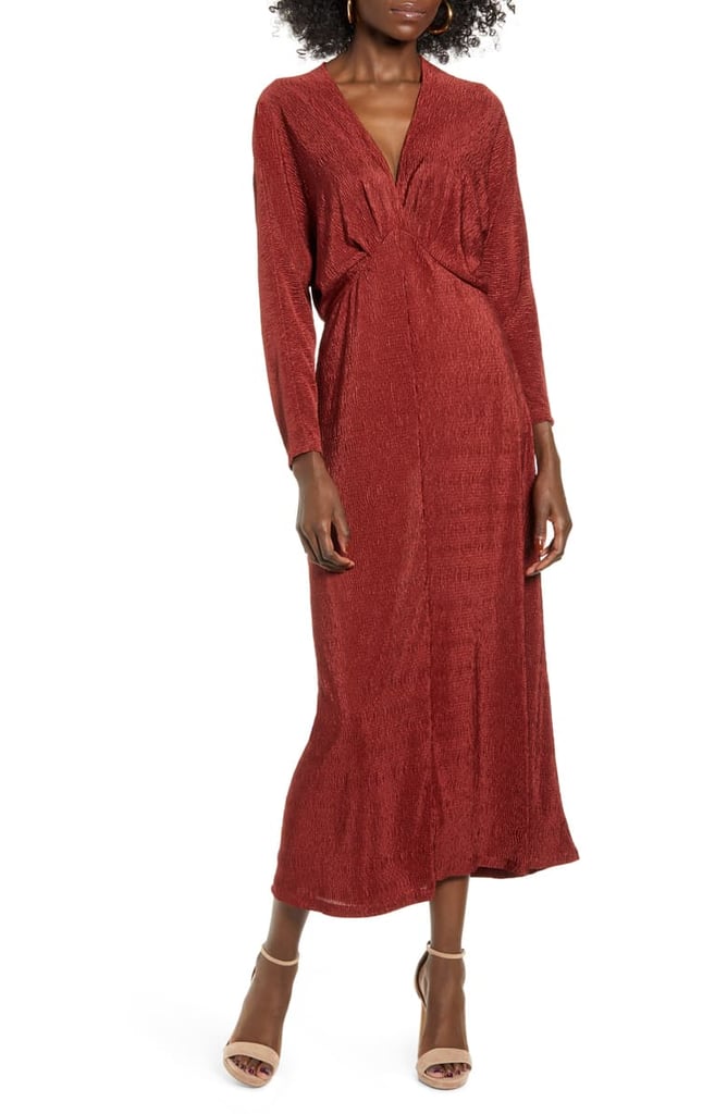 All in Favour Textured Long-Sleeved Dress