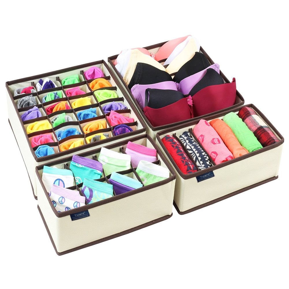 Ticent & Co Bra Underwear Drawer Organiser