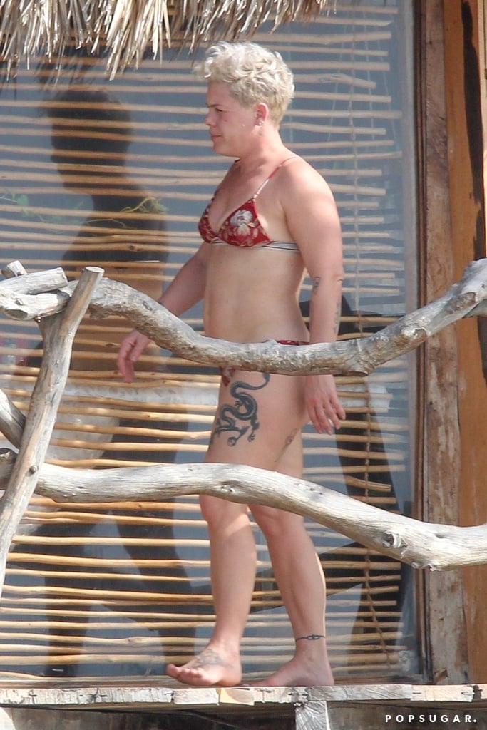 Pink and Carey Hart at the Beach in Mexico February 2019
