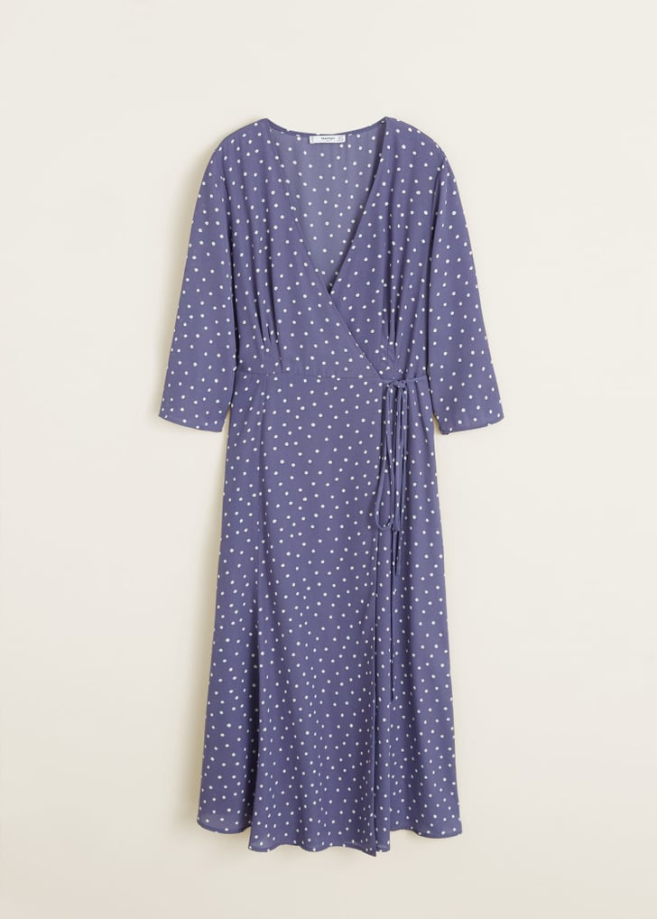 Mango wrap polka cheap dot dress