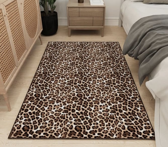 Ottomanson Cheetah Print 3x5 Washable Area Rug