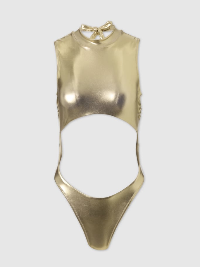 Hot Girl Summer by Megan Thee Stallion Dipped in Gold One Piece
