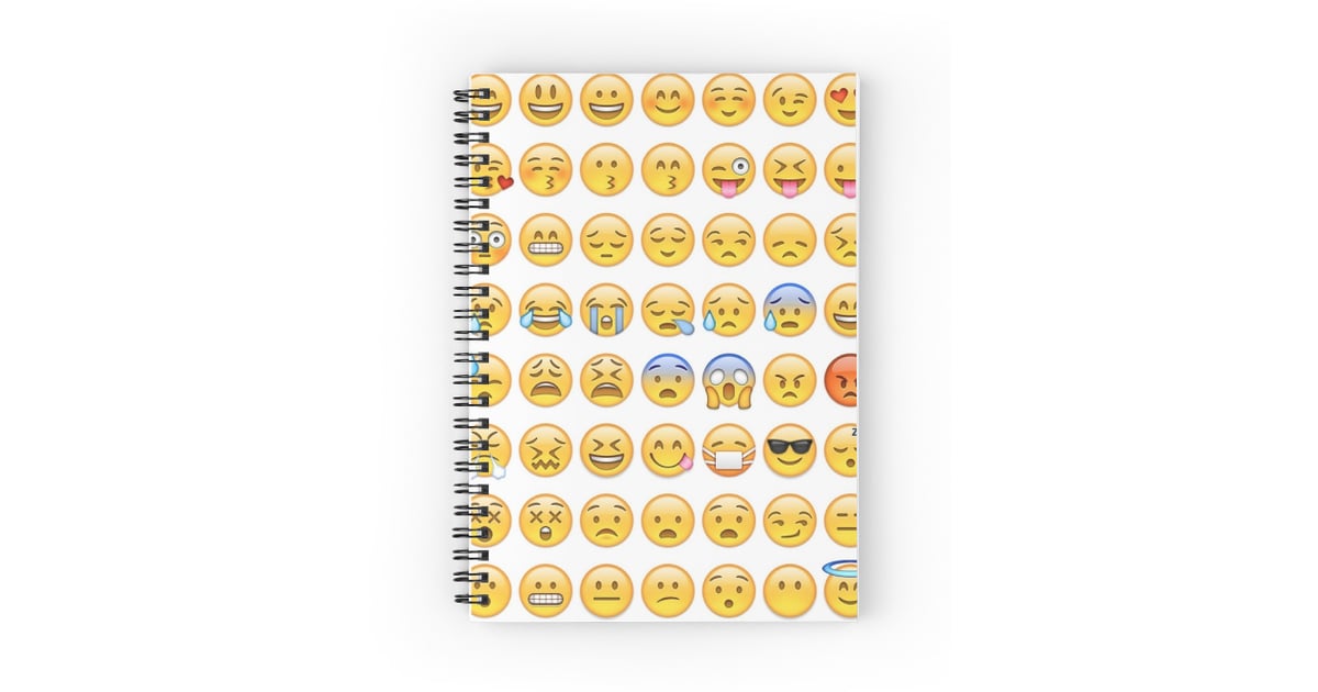 All Faces Emoji Collage Spiral Notebook Emoji Back to School Supplies and Clothes POPSUGAR