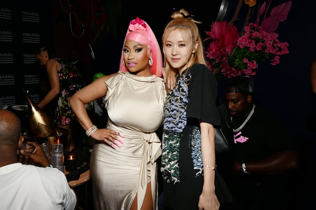 Nicki Minaj and Rosé at the 2022 Republic Records VMA Afterparty