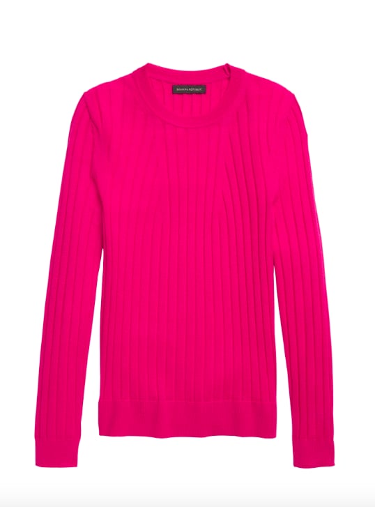 Petite Washable Merino Ribbed Sweater