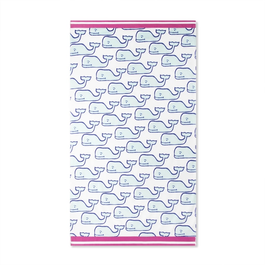 Vineyard Whale Print Beach Towel