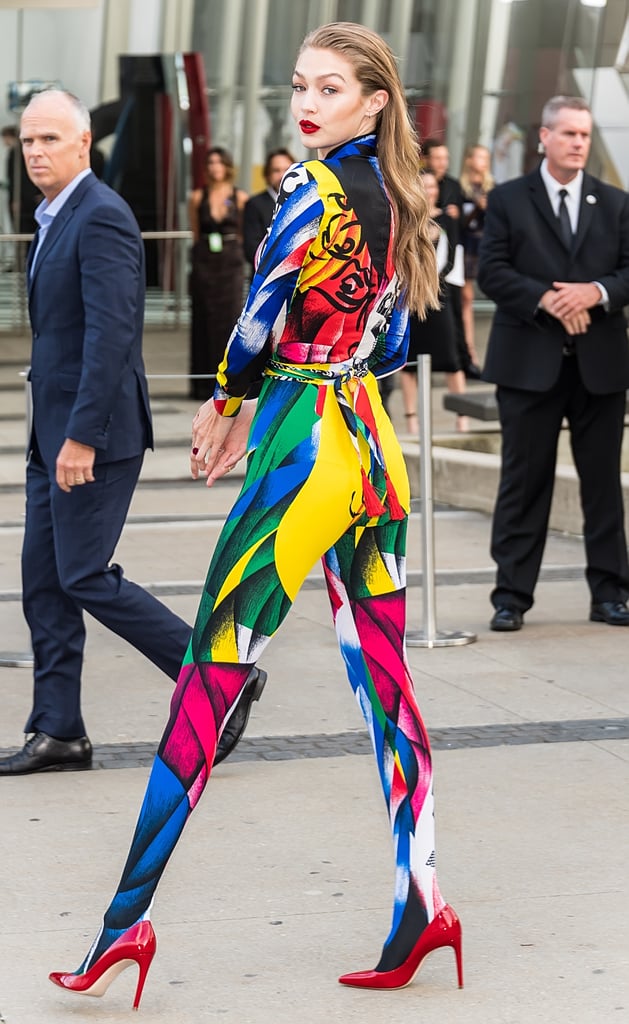 Gigi Hadid S Versace Jumpsuit At The Cfda Awards 2018 Popsugar Fashion Uk Photo 9